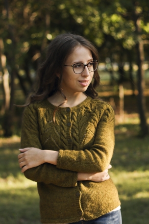 Кардиган цвета оливы